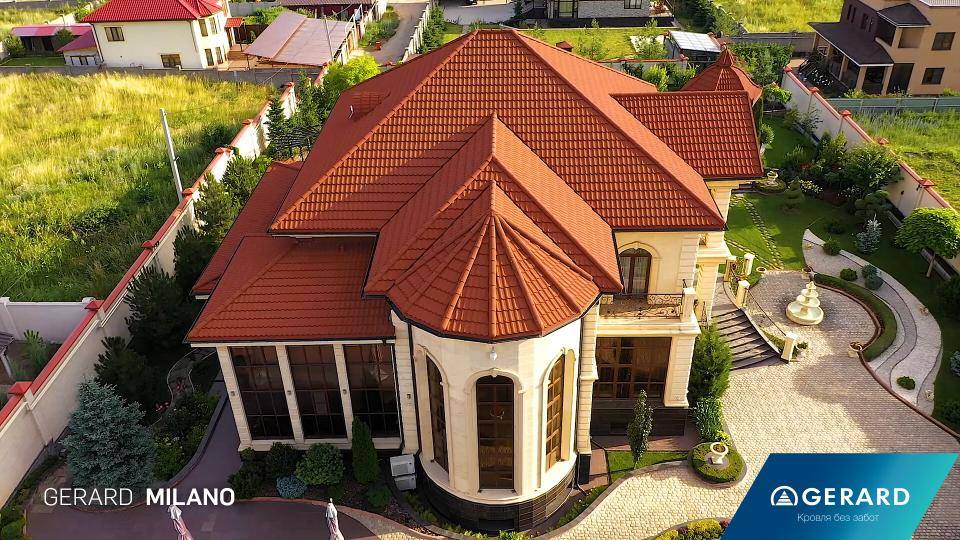 Tuile métallique modèle galbé double romane - Résistant aux charges de neige, de glace - GERARD® MILANO_9