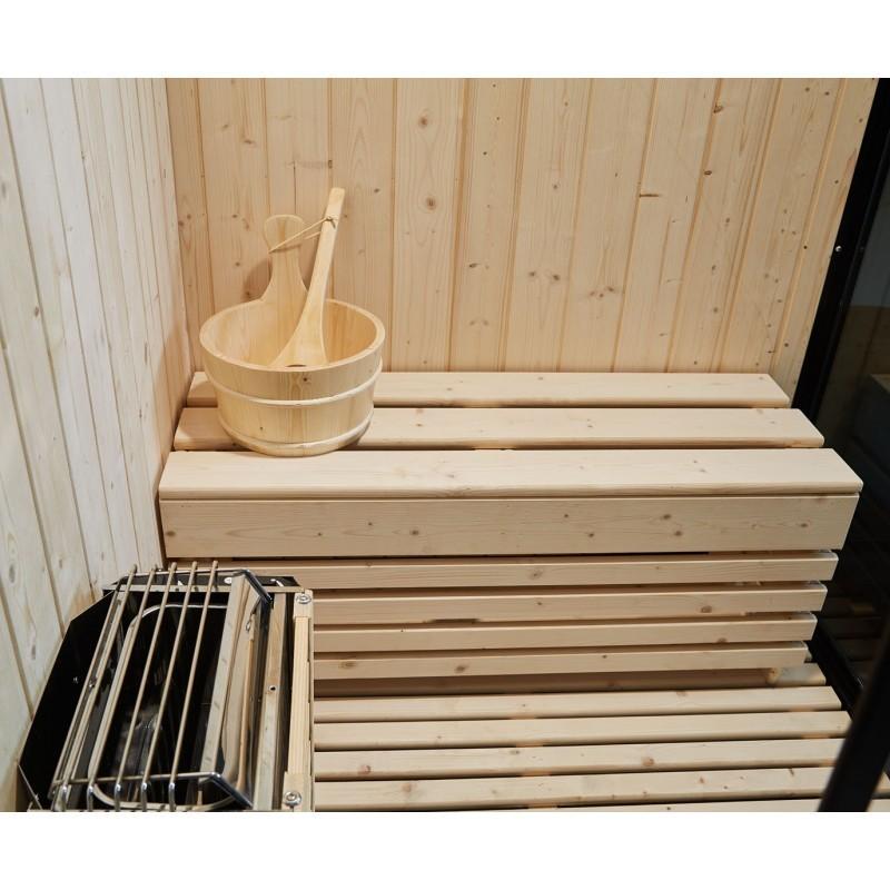 COMBI SAUNA DOUCHE HAMMAM BOREAL® SH220-G-BLACK EDITION - GAUCHE_9