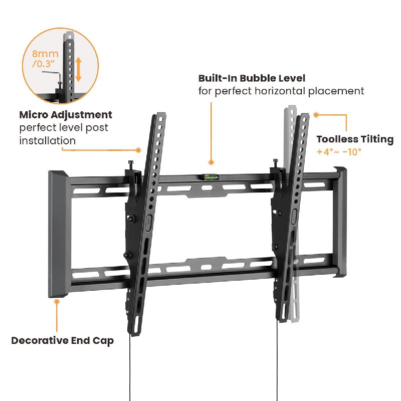 VALUE Support mural TV, distance murale de 47 mm, inclinable,_9
