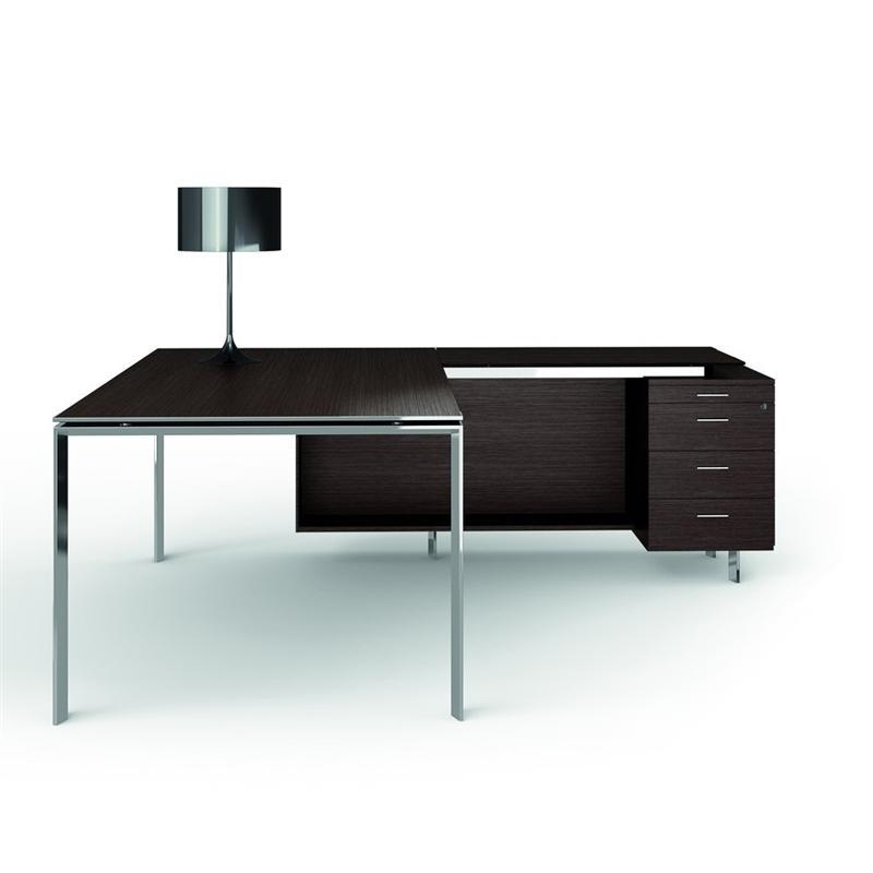 Bureau de direction en bois X7 avec retour et caisson porteur 4 tiroirs - Référence X7C01_SELECTION - Fabricant QUADRIFOGLIO_9