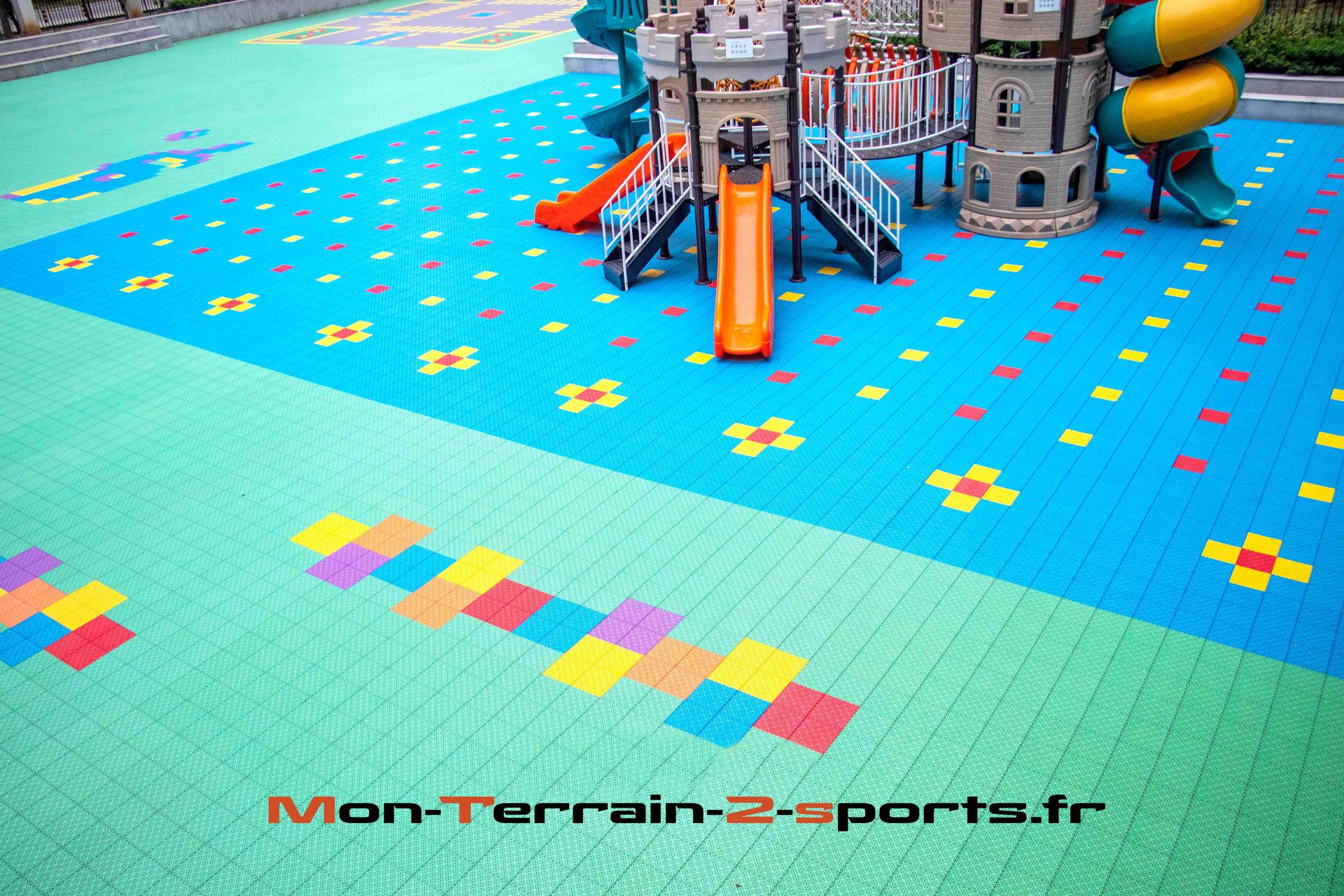 Dalle personnalisable à surface très douce pour aires de jeu - SOFT KIDS - 50 coussins en plastique PET, résistante au froid et au soleil_9