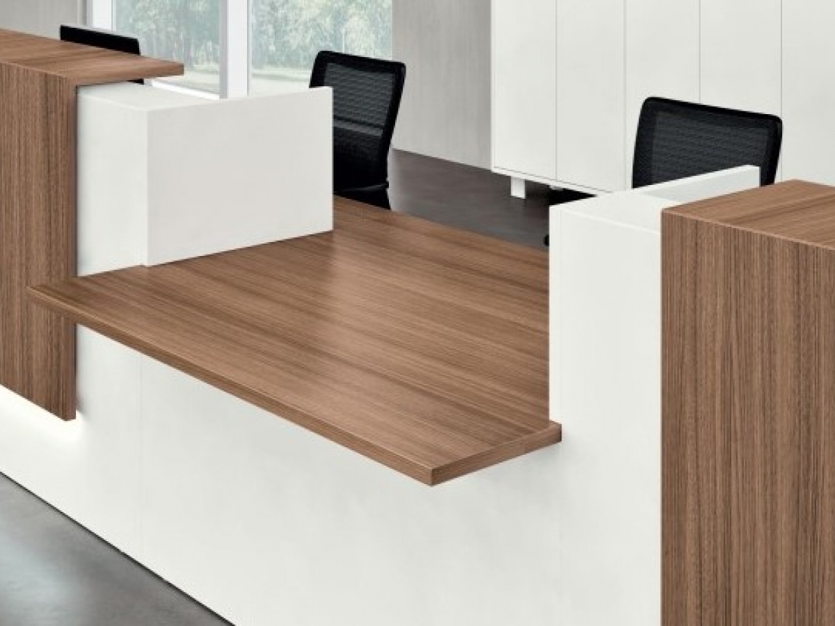 Banque d'accueil en bois Z2 - Modulable, éclairage LED et finitions personnalisées_9