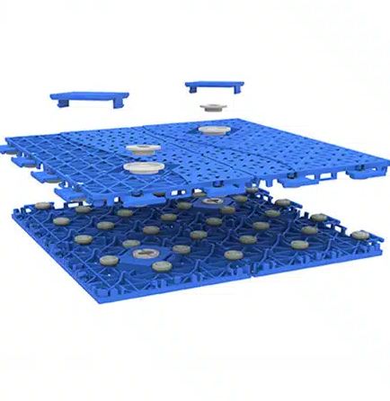 Dalle renforcée personnalisable et traitée anti-UV pour terrain de sport - Dynamic Elite - 32 coussins PET, système anti-dilatation et double arrimage_0