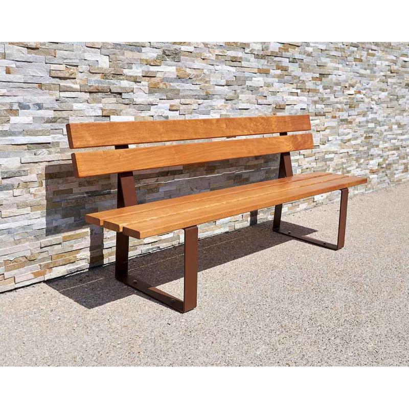 Banc RIGA bois et acier_9