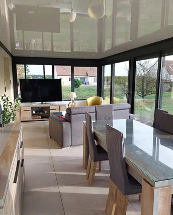 Véranda à toit plat sur-mesure pour extensions de maison - GRI Fabricant_9
