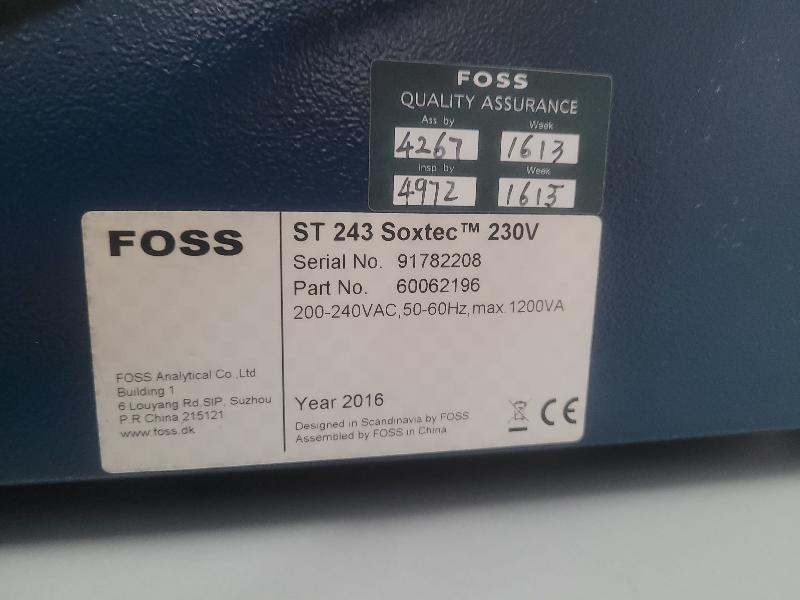 Système manuel d'extraction FOSS ST 243 Soxtec_9