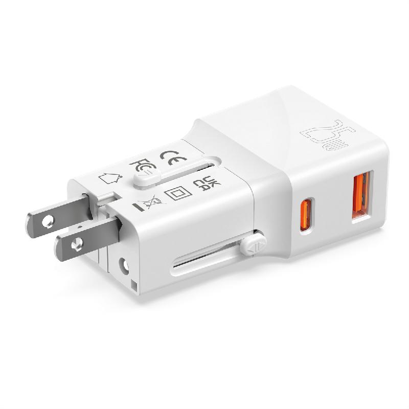 ROLINE Chargeur de voyage USB avec prise UK/US/Euro, 2 ports, 1x QC3.0 A + 1x C (PD), 25W_9