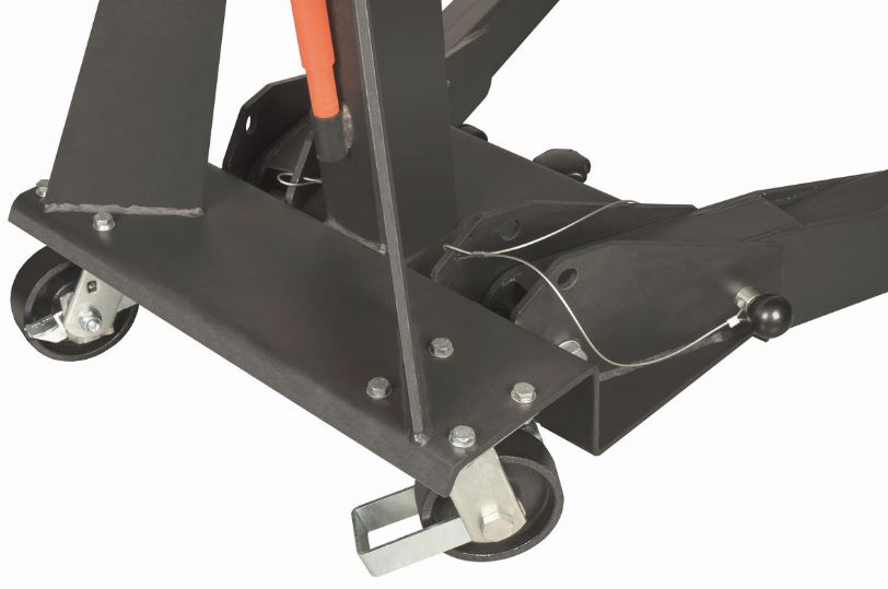 Grue d'atelier pliable 2 T Euro-palette - BH6FC2000 avec bras à 4 positions fixes, pieds repliables et système à double piston_9