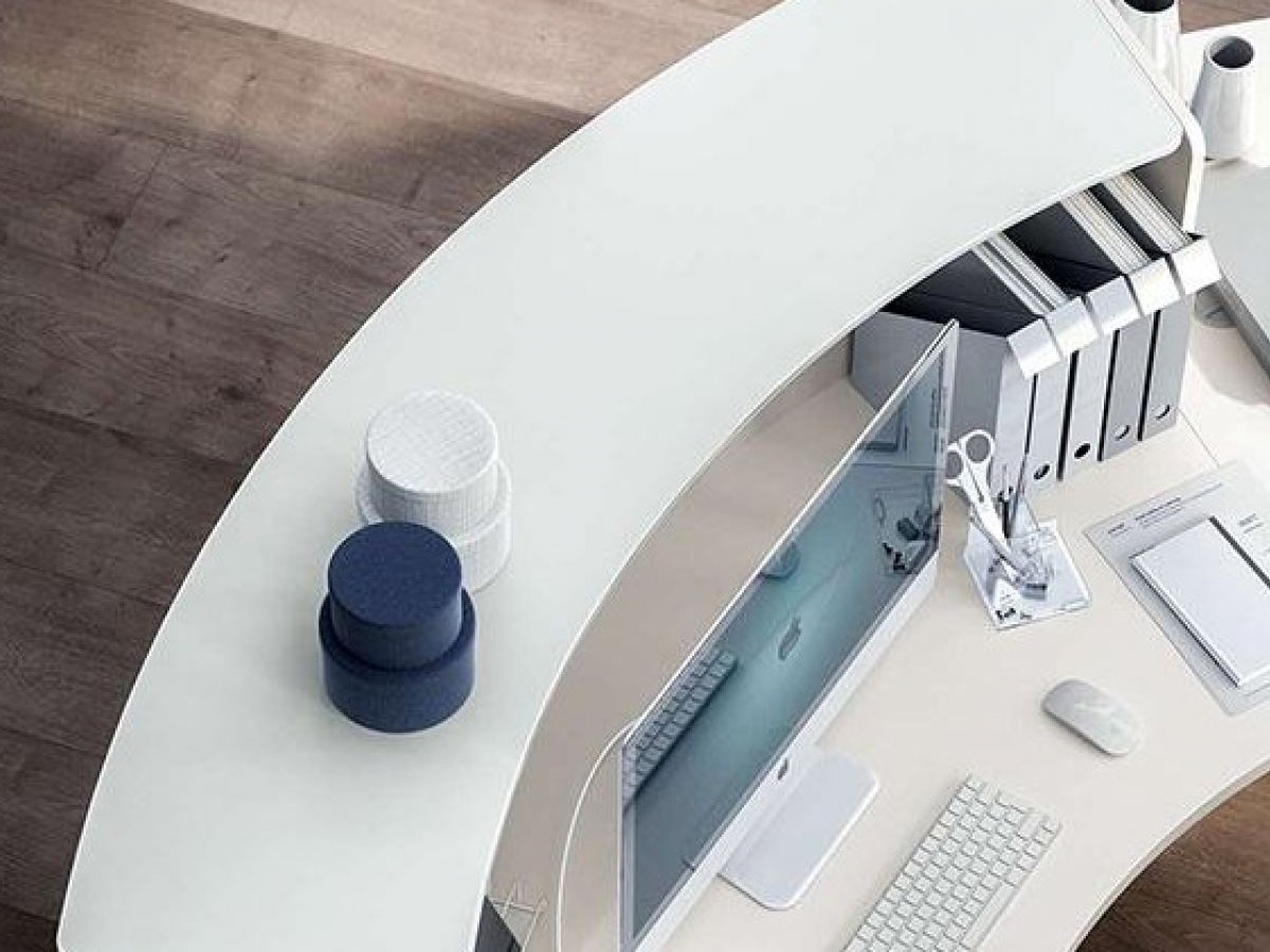 Banque d'accueil modulaire GLASS - Design moderne avec modules personnalisables et finitions variées_9