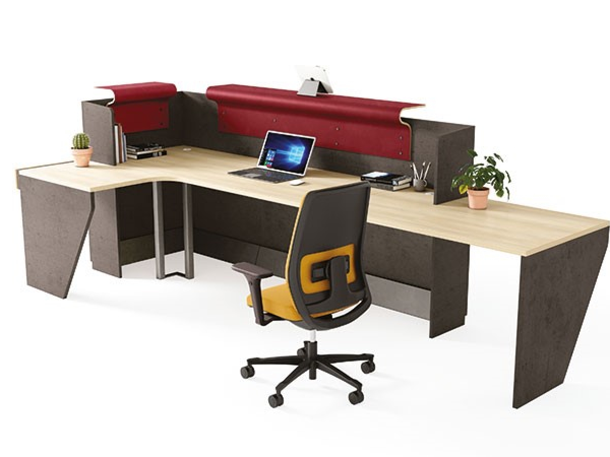 Banque d'accueil fonctionnelle et lumineuse - ATLAS - Design épuré avec éclairage LED et configurations modulables_9