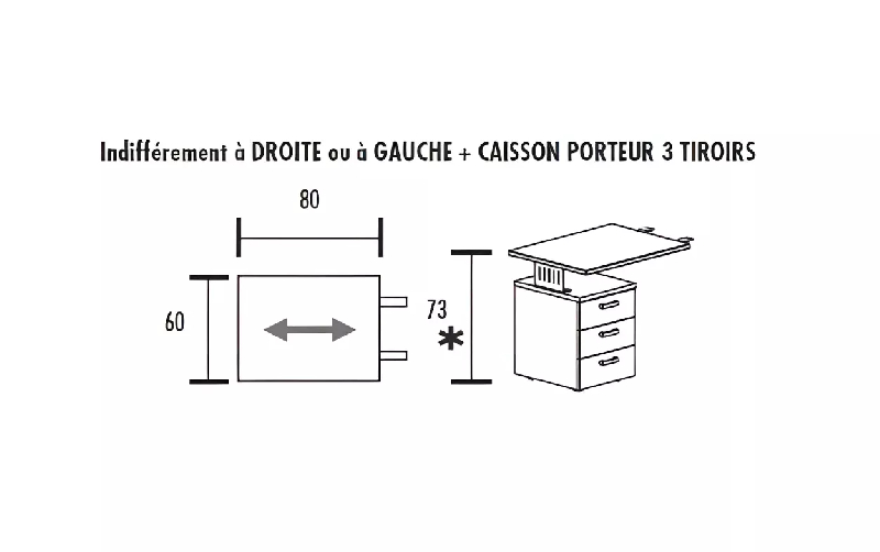 Bureau individuel avec retour sur caisson porteur So Ferrol_9