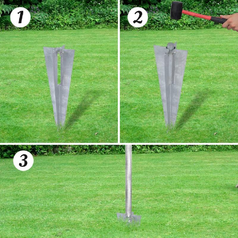 Vidaxl clôture à mailles losangées et poteaux acier galvanisé 25x1,25m 141508_9