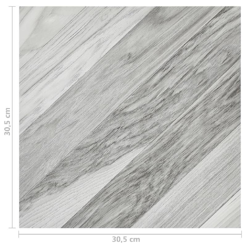 Vidaxl planches de plancher autoadhésives 55 pcs pvc 5,11 m² gris rayé 324678_9