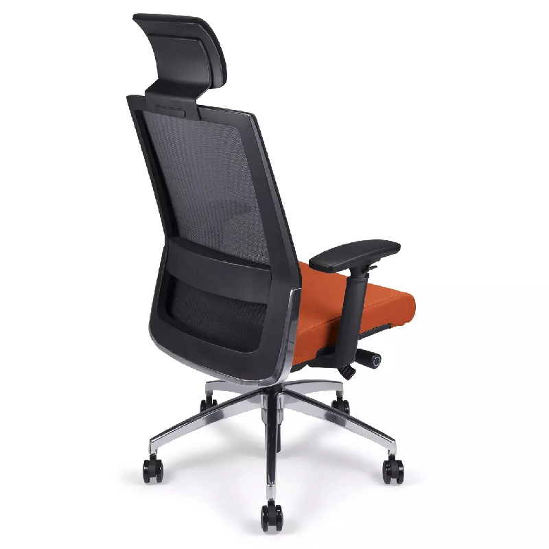 Siège de bureau synchrone avec appui-tête dossier résille So Milan - V10, Paire d'accoudoirs réglables sur 3 axes - Couleur noire, Sans, Vinyl_9