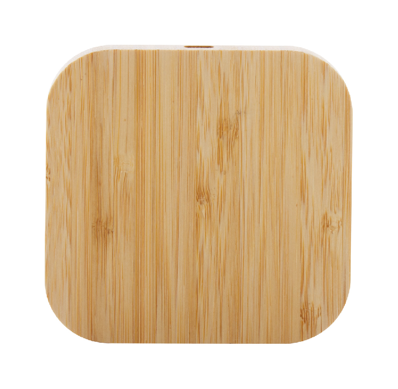 Chargeur rapide sans fil 10W - boîtier en bambou et surface en verre trempé - câble USB inclus_9