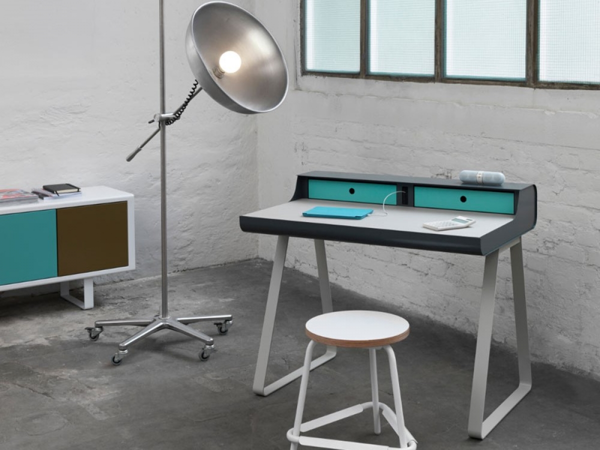 Bureau secrétaire home office en métal PS 10 - Design élégant et fonctionnel avec options sur mesure_9