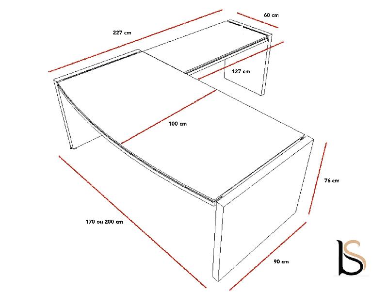 Bureau de Direction d'angle Status - MDD - 170, Chêne Canadien, Droite_9
