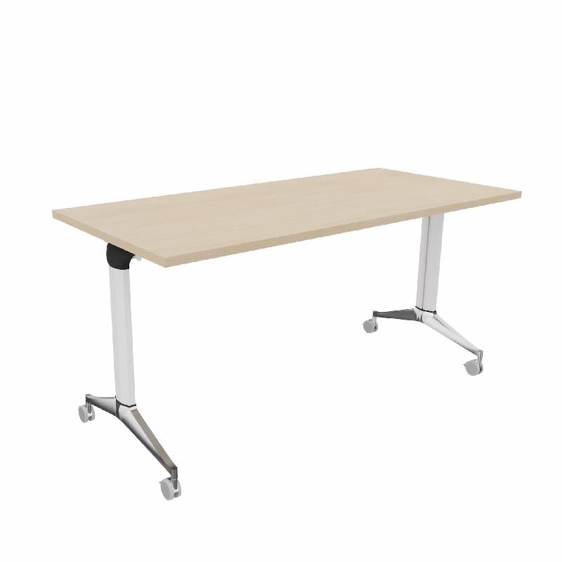 Table à plateau rabattable NET - Mobel Linea - Blanc 9010, 120, Chêne moyen_9