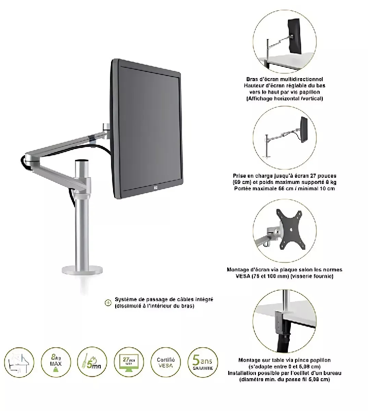 Bras articulé écran fixe métal_9