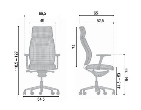 Fauteuil de Direction cuir Creta - Mobel Linea - cuir noir_9