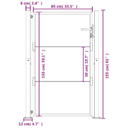 Vidaxl portail de jardin 105x155 cm acier corten 153205_9