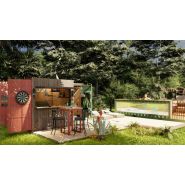 Aménagement extérieur en container de 5m2 pour cuisine d'été