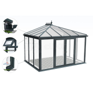 Véranda sur mesure BRIGHTON V4 - Version Vitrage sans Imposte_9