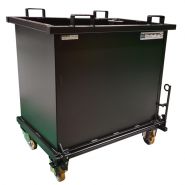 Benne à fond ouvrant (BAFO) - 1000 litres - Fabrication française - Reprise transpalette et chariot élévateur_9