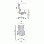 Fauteuil de Direction classique Roa - Mobel Linea. - Noir_9