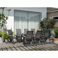 Fauteuil de jardin inclinable essence 71,1x61,9x107,1cm – MTF – aluminium et teck – 2nab3129_9