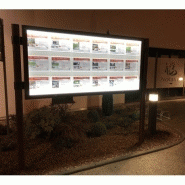 Vitrines extérieures sur pied - aluminium ou thermolaqué - plexi choc ou verre sécurit - éclairage LED ou fluo_9