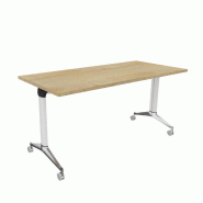 Table à plateau rabattable NET - Mobel Linea - Blanc 9010, 150, Chêne veiné_9