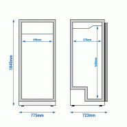 Réfrigérateur de stockage ECO 600 L - 1 porte - Inox AISI 430 - Air pulsé_9