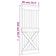 Vidaxl porte coulissante et kit de quincaillerie 85x210 cm pin massif 3203153_9