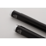 Parure stylos - aluminium recyclé - roller et stylo à bille - avec étui boîte cadeau en papier noir - encre bleue_9