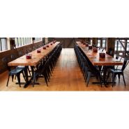 Chaise de terrasse style vintage - Structure acier - Usage intérieur/extérieur - Lot de 4 unités_9