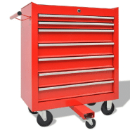 Vidaxl chariot à outils pour atelier avec 1125 outils acier rouge 142248_9