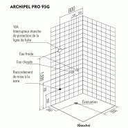 CABINE DOUCHE HAMMAM ARCHIPEL® PRO 95G (95X95CM) - 1 PLACE_9