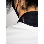 Tablier à bavette - modèle cannes en denim avec empiècement cuir ou simili-cuir - personnalisable et fabriqué en France_9