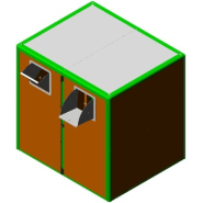Cache-bac pour colonne d'appoint volontaire - Accepte 2 bacs 4 roues - Structure résistante bois ou acier_9