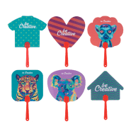 Éventail sur-mesure - poignée en plastique et papier stratifié - impression digitale - minimum 100 pcs_9