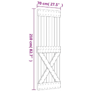 Vidaxl porte coulissante et kit de quincaillerie 70x210 cm pin massif 3203191_9