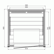 SAUNA ​​INFRAROUGE BOREAL® ​DIFFUSION 90 - 1 PLACE À SPECTRE COMPLET - ​90X90_9
