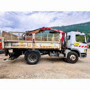 Mercedes ATEGO 1218 Camion benne grue grappin hayon_9