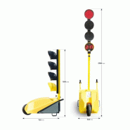 FEUX DE CHANTIER TRICOLORES tts tempo avec telecommande d'occasion_9