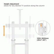 ROLINE Support LCD/TV sur roues, jusqu'à 140 kg, noir_9