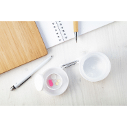 Mug pliable en plastique - avec pilulier et mousqueton - 220 ml - couleur blanc_9