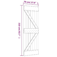 Vidaxl porte coulissante et kit de quincaillerie 70x210 cm pin massif 3203082_9