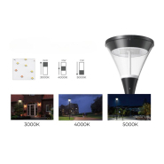 Luminaire design courbé et élégant - URBAN - Montage sur poteau - LED 12W à 40W - Réglable et robuste IP66 IK09_9