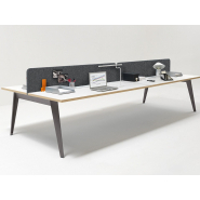 Bureau bench design et innovant pour espaces ouverts - PIGRECO avec finitions personnalisables et modularité_9